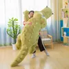 Crocodile Plush Toy Sleeping Pillow Creative Doll Duża Dziewczyna Walentynki Prezent Netto Popularna lalka Masz dwa kolory są dostępne H1025