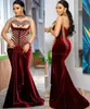 bourgondië plus size prom -jurk