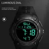 Digital Watches Smael Top Brand Luxury Clock 50m Waterproof Watch Led Light Stopwatch Reloj Hombre 1377 Black Wristwatches Men Q0524