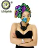 Ethnische Kleidung Afrikanische Kopfbedeckung in Frauen Haarschmuck Schal Kopf Turban Damen Hut Match Print Maske S20H020