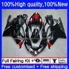 Motorcycle Fairings For Aprilia RSV 1000 R 1000R RSV1000R Mille RV60 Cowling 9No.7 RSV-1000 RSV1000 Gloss black R RR 03 04 05 06 RSV1000RR 2003 2004 2005 2006 Body Kit