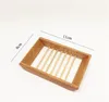 シンプルでクリエイティブな竹の石鹸料理バスルームアクセサリー用の日本のホルダー石鹸箱DB909