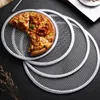Металлические алюминиевые пиццы для пиццы Pans 8inch 10 дюймов 12 дюймов круглый бесшовный экран для густовых гриль стойки пирог кухонные блюда инструменты кухонные гаджеты партии