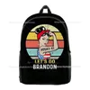 Unisexe Let's Go Brandon impression 3D sacs à dos étudiants motif drôle sacs d'école enfants cartables garçons filles voyage sacs à dos Mochila
