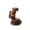 Candle Holders Garden Accessories Outdoor Decoration Creative Wooden Candlestick Antique Home Decor Rustic Wedding Bougie De Luxe C