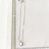 Koreanische Elegante Glasur Schwarz Weiß Grid Herz Anhänger Halskette Für Frauen Lades Mode Metall Link Kette Partei Schmuck