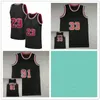 Basketball Mitchell et Ness 23 45 MJ 33 Pippen 91 Logo Rodman Logo cousé Rétro 1997 1998 Jerseys