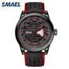 Smael Watch Męskie Zegarek Kwarcowy Japonia Movt Wodoodporny Zegar Ze Stali Nierdzewnej Skórzane Zegarek Wristwatches 9120 Reloj Hombre Zegarki Mężczyźni Q0524