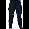 Męskie spodnie Casual Sports Jogger Chinos Skinny Joggers Solid Color Pot Oddychający Elastyczna Talia Moda Mężczyźni Długie Spodnie Odzież LXXWP DFO7A