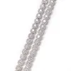 Cadeia de tênis de zircônia cúbica quadrada de diamante de 9 mm com diamante de 14 quilates, joias masculinas, hip hop 16-2276i