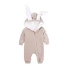 Hiver bébé barboteuses nouveau-né garçons filles vêtements lapin oreille à capuche combinaison infantile Costume polaire épais bébé garçons barboteuse pyjamas