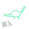 Dinosaurform design neon tecken ljus rum vägg dekorationer hem led nätter ljus hem prydnad GJDINOSAUR Green8414922