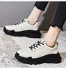 2022 Spring Nieuwe Dames Casual Running Schoenen Dikke Rubber Bottom All-Match Echt lederen sneakers