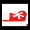 Forniture per feste festive Giardino domestico Consegna a domicilio 2021 S Decorazioni natalizie per interni Calze da neve rosse bianche Borsa da tavola 12 pezzi di vestiti