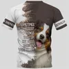 Men's T-Shirts Australian Shepherd 3D Printed T Shirts Streetwear Summer Tops Women For Men Funny Dog Tshirts Short Sleeve