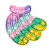 Jouets teints par cravate, jeu de société de dessin animé Push Bubble, cadeaux sensoriels doux par bulles Lolli Fruits Puzzle à presser, jouet 9533738