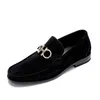 2021 zestaw jakości stóp męskie formalne buty prawdziwej skóry płaskie biznes wzór projektant wypoczynek czarny brązowy Plaid biuro rozmiar38 ~ 46