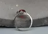 animal ring Vintage natural stone female index finger 925 silver opening rings
