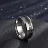 Men Music Piano Keyboard Ring Rotatable Spinner Rings For Man Boyfriend Gifts Silver Tone Rings