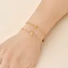 ZMZY 7 stks / set Gemengde Boheemse roestvrij staal Boho Armband Dames Turks Kwaad Oog Zomer Strand Sieraden Pulseras Mujer MI