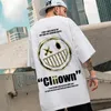 Mężczyźni Moda Tshirts Letnie Tees Topy Mens Street Style Hip-Hop Odzież Ghost Face Oversize Z Krótkim Rękawem Koszulka Azjatycki Rozmiar