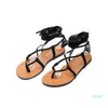 Sandalen Summer Roman Multiple Cross-Strap Tall Knee High Bondage Thong Nubuk Damen Flip Flops Schwarz Apricot