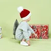 Baby saker pompom hatt jul vinter stickade barn babe flicka pojke hattar varm tjockare barn spädbarn beanie cap bonnet casquette enfant xmas gåvor