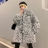 Femmes fourrure Faux hiver épaissir léopard en peluche doux survêtement manteau femmes fermeture éclair Cardigan matelassé chaud Top0981