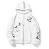 flower embroidered hoodie