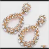 Charm Jewelry Delivery 2021 Exaggerated Water Drop Geometric Acrylic Diamond Fashionable Earrings Bohemia Qdtjy