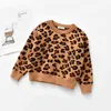 Dzieci baby Boys Swetry Leopard Pullover Casual Z Długim Rękawem Topy Toddler Boy Ubrania Dziewczyna 211201