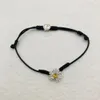 Peaceminsuone Diamant Armbandskedja GD med 818 Födelsedagsbegränsad utgåva 925 Sterling Silver Daisy Smycken Tillbehör