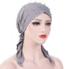 Musulmani Donne Bandana Hijab Cappello Cancro Cappello Chemo Cap Cap Capelli Capelli Sciarpa Turbante Avvolgitore ISLMAICA Copricapo Perle Stretch Stretch Stretch SoundScarf