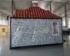 Tenda da bar gonfiabile gigante a forma di casa personalizzata di alta qualità Taverna da pub irlandese con botti per feste all'aperto264I