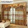 FYFUYOUFY Luxe Blackout Rideau Pour Salon Fleurs Broderie Rideau pour Chambre Fenêtres Tissu Stores Tulle Rideau 210712