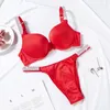 Sexy Brief Strass Unterwäsche Set Frauen Marke Komfort Kurze Sets Push-Up Bh Panty 2 Stück Dessous Sets lenceria mujer x0526