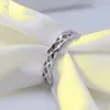 925 Sterling Silver Ring Women Celtic Knot Eternity Wedding Band High Polish Classic Staplable Simple Rings Sale