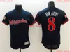 Män kvinnor ungdom Ryan Braun basebolltröjor syade anpassa alla namnnummer Jersey XS-5XL