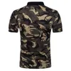 Wholesale Mens Polos Fashion Camouflage Polo Male Long Sleeve Casual Slim Military Men T Shirt XXL Collar Clothing