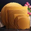 Other Bakeware Disposable Cake Base Boards Gold Paper Cupcake Dessert Display Tray Birthday For Tool