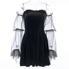 Traf Lato Sexy Dress Kobiety Y2K Gothic Odzież Vintage Harajuku Girls Dresses Punk Vestidos Toppy 92468P 210712