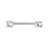 YYJFF D1016 Zircon Gem Nipple Ring 14Ga 16mm Comprimento Misturar Cores