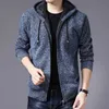 Sweatercoat فو الفراء الصوف الرجال عارضة معطف قمم سترة سستة الخريف الشتاء هودي معاطف 9987 210909