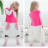 Jumpsuits toddler tecknad kläder vår höst sovsäck flanell baby flicka pyjamas pojkar sova 2 4 6 år 210910