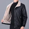 Men's Jackets Men's High Quality Leather Jacket 2022 Autumn Winter Leisure Motorcycle PU Plus Velvet Coat For Men