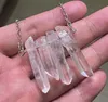 Irregular White Natural Crystal Stone Handmade Necklaces Women Men Pendant Original Stone Party Club Jewelry