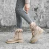 Soft Thick-soled Boots Snow Leather Women's 2021 Plush Short Tube Warm Cotton Thickened 5 5 5