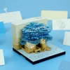 Objets décoratifs Figurines Omoshiroi Block Net Celebrity 3D Creative Note Paper Tree House Sticky Surprise Kiyomizu Temple Anniversaire Holi
