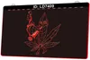 LD7409 Smoke Leaf Girl Gravure 3D LED Light Sign Vente en gros au détail