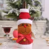 Boże Narodzenie Wino Butelka Pokrywa Cartoon Sweter Santa Renifer Snowman Czerwony Wino Torba Xmas Party Dekoracje Ornamenty stołowe LLF12002